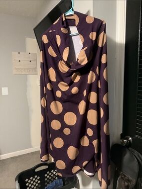 lululemon athletica Purple Maxi Skirt with Tan Polka Dots